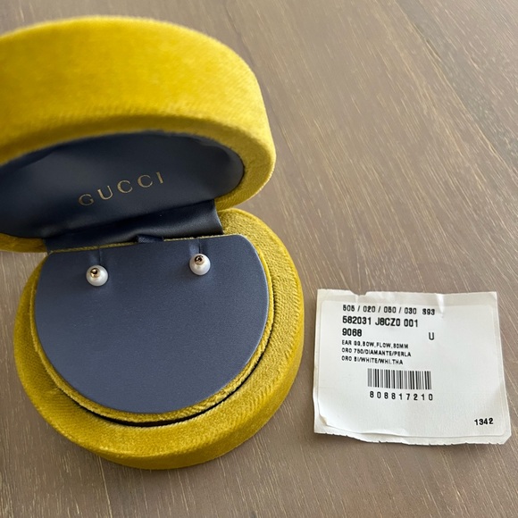 Gucci Flora 18k earrings with diamonds - Picture 10 of 12